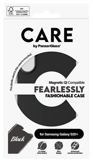 PanzerGlass CARE Fashionable Samsung Galaxy S25 Plus Hoesje MagSafe Zwart afbeelding 4