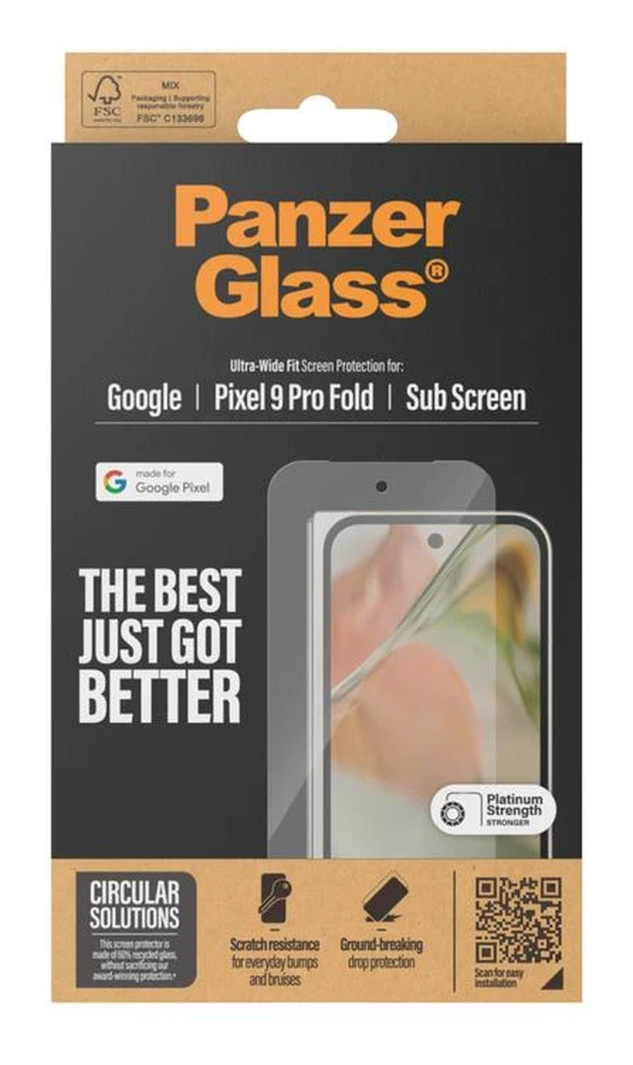 PanzerGlass Ultra-Wide Google Pixel 9 Pro Fold Screen Protector Tempered Glass afbeelding 4
