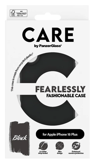 PanzerGlass CARE Fashionable iPhone 16 Plus Hoesje Back Cover Zwart afbeelding 4