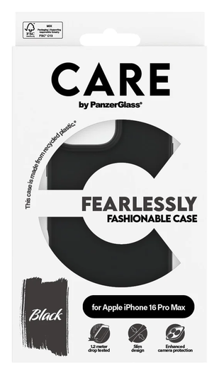 PanzerGlass CARE Fashionable iPhone 16 Pro Max Hoesje Back Cover Zwart afbeelding 4