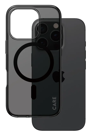 PanzerGlass CARE Smokey iPhone 16 Pro Hoesje MagSafe Back Cover Zwart afbeelding 2