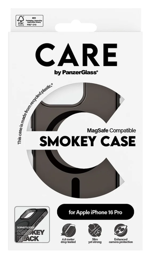 PanzerGlass CARE Smokey iPhone 16 Pro Hoesje MagSafe Back Cover Zwart afbeelding 4