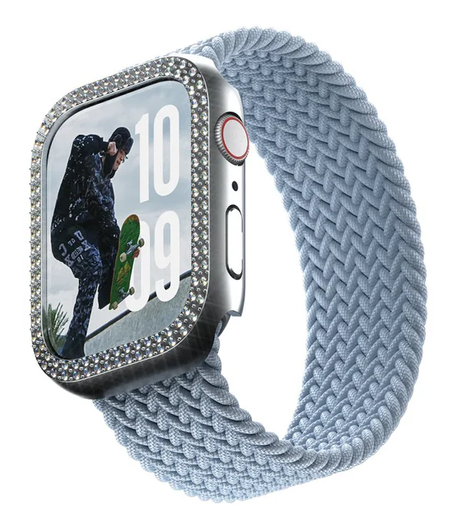 PanzerGlass SAFE Bling - Apple Watch 11/10 42MM Hoesje - Bumper Glitter Zilver afbeelding 2