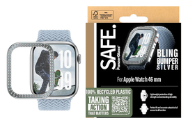 PanzerGlass SAFE Bling - Apple Watch 11/10 46MM Hoesje - Bumper Glitter Zilver afbeelding