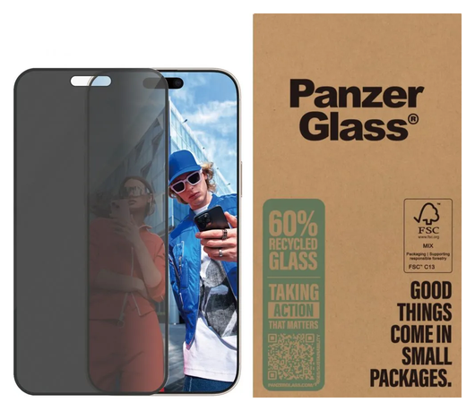 PanzerGlass Ultra-Wide iPhone 16 Pro Max Screen Protector Privacy Glass afbeelding 1