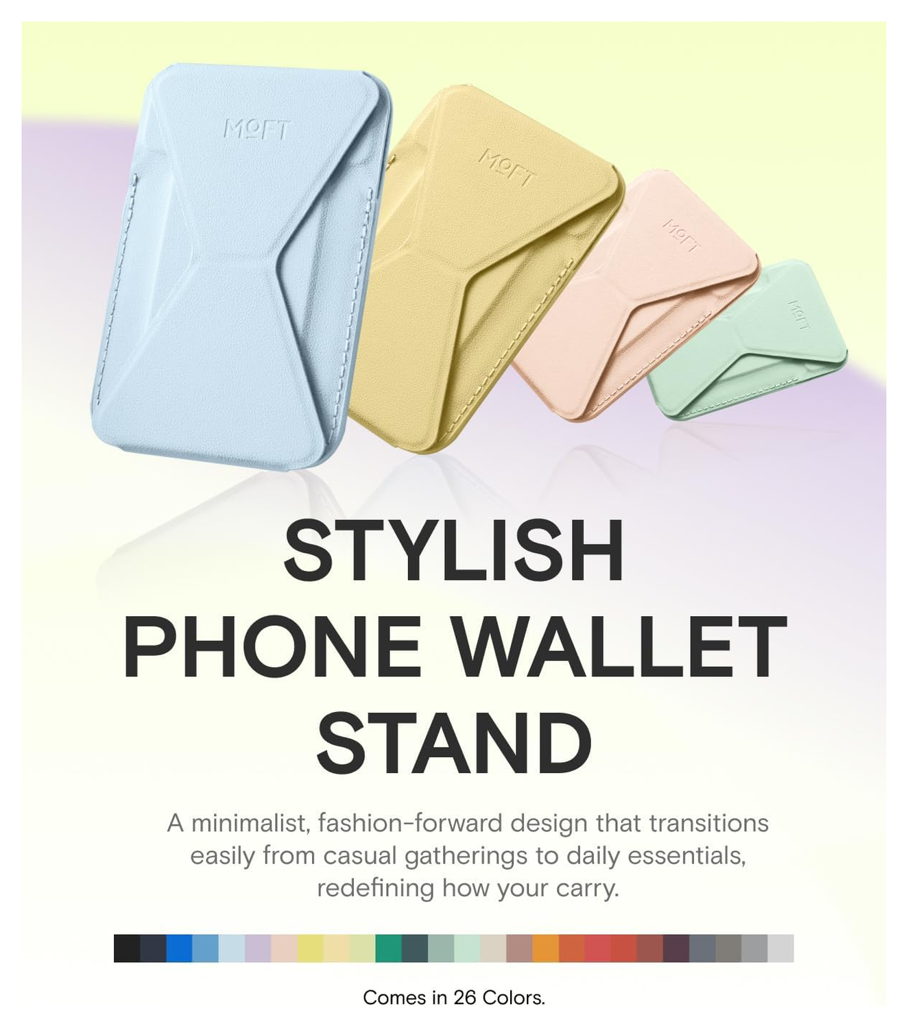 MOFT MOVAS Snap-On MagSafe Kaarthouder Vegan Leer Pasjeshouder Licht Blauw afbeelding 9