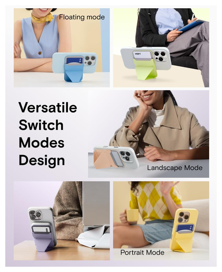 MOFT MOVAS Snap-On MagSafe Kaarthouder Vegan Leer Pasjeshouder Licht Blauw afbeelding 5