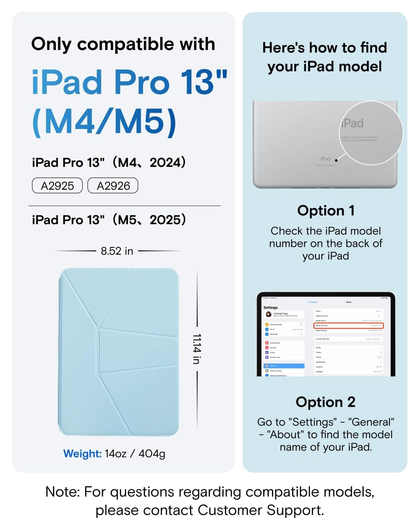 MOFT Dynamic Folio iPad Pro 13 (2024/2025) Hoes Book Case met Standaard Blauw afbeelding 2