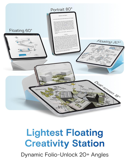 MOFT Dynamic Folio iPad Pro 13 (2024/2025) Hoes Book Case met Standaard Blauw afbeelding 4