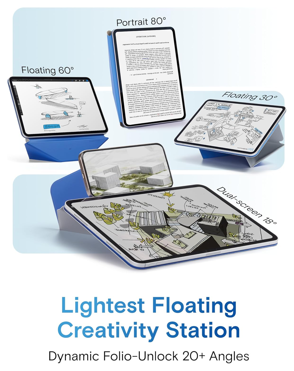 MOFT Dynamic Folio iPad Air 11 (2024/2025) / Air 10.9 (2022/2020) Hoes Grijs afbeelding 4