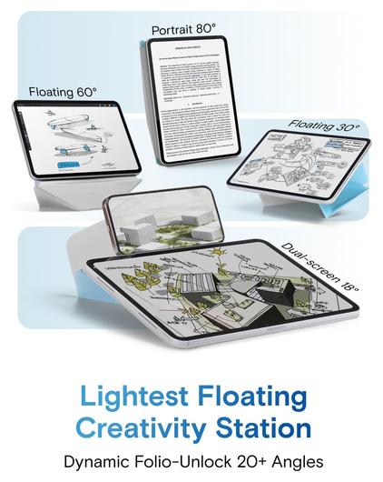 MOFT Dynamic Folio iPad Pro 12.9 Hoes Book Case met Standaard Blauw afbeelding 4