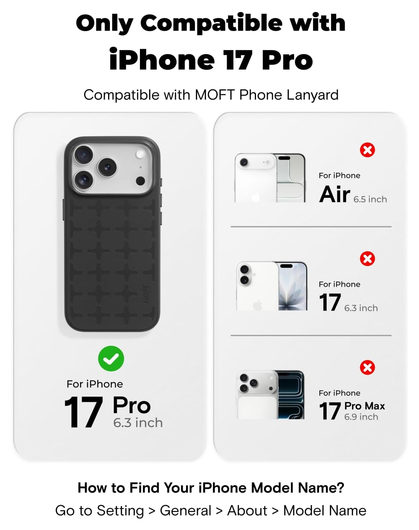 MOFT MOVAS Tombogo Snap iPhone 17 Pro Hoesje MagSafe Vegan Leer Zwart afbeelding 9