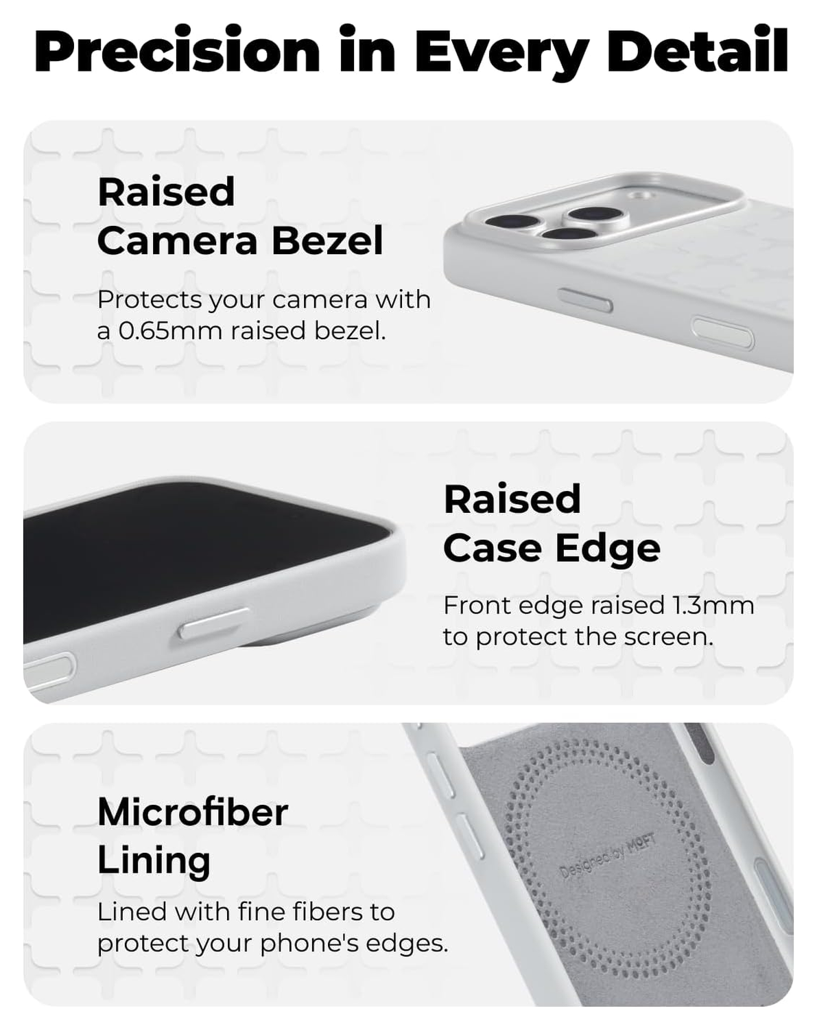 MOFT MOVAS Tombogo Snap iPhone 17 Pro Hoesje MagSafe Vegan Leer Grijs afbeelding 4