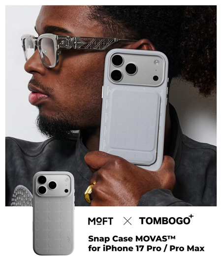 MOFT MOVAS Tombogo Snap iPhone 17 Pro Hoesje MagSafe Vegan Leer Grijs afbeelding 8