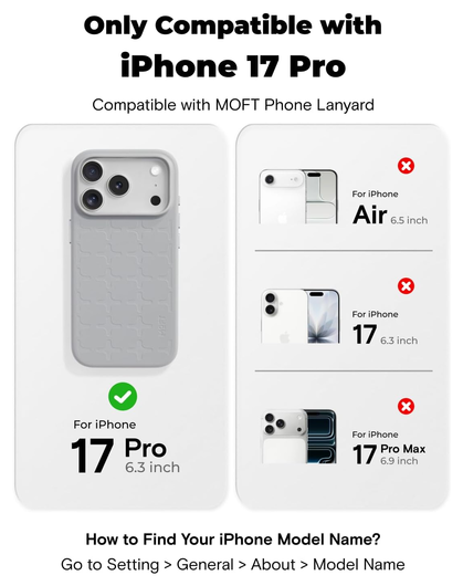 MOFT MOVAS Tombogo Snap iPhone 17 Pro Hoesje MagSafe Vegan Leer Grijs afbeelding 9