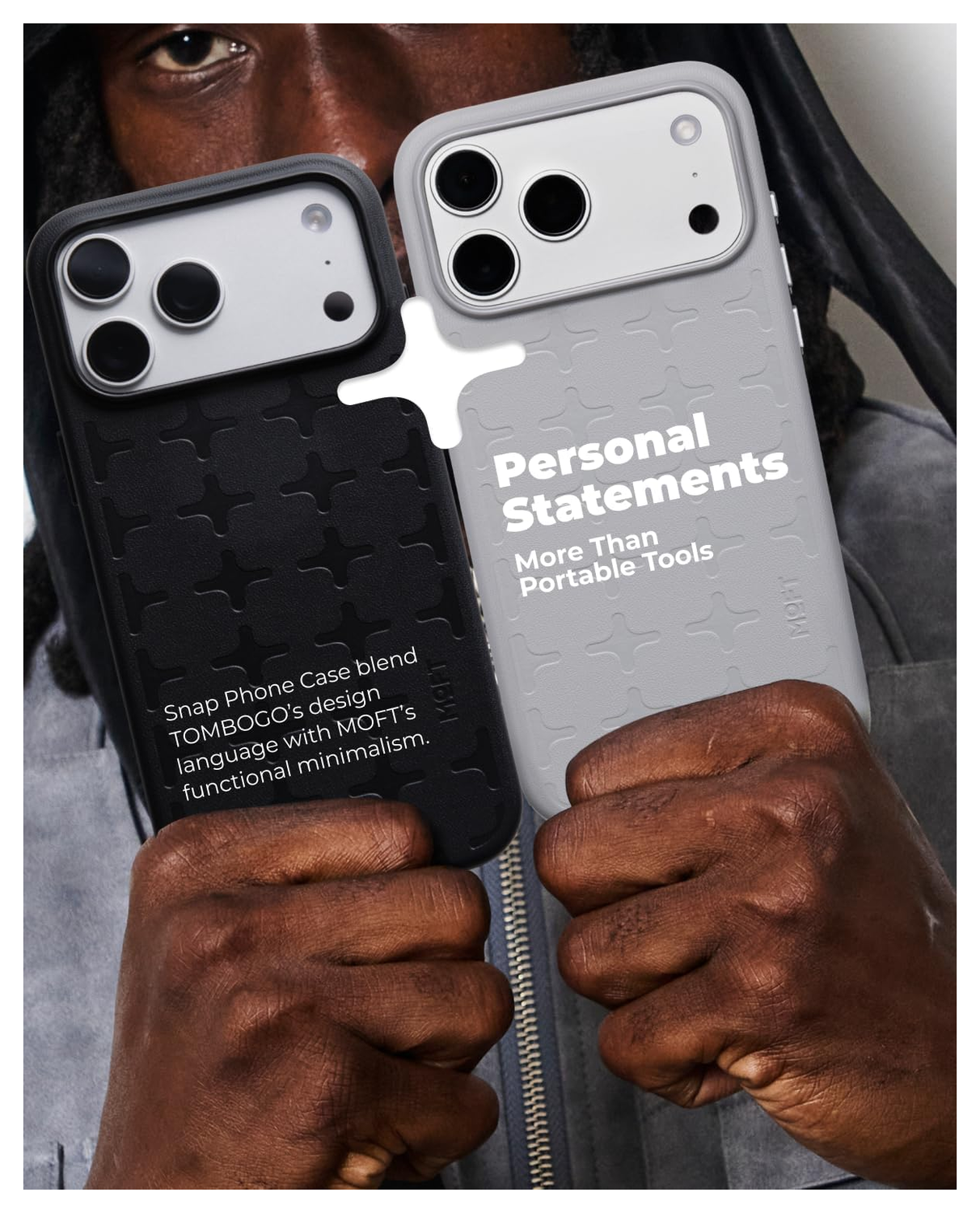 MOFT MOVAS Tombogo Snap iPhone 17 Pro Max Hoesje MagSafe Vegan Leer Zwart afbeelding 2