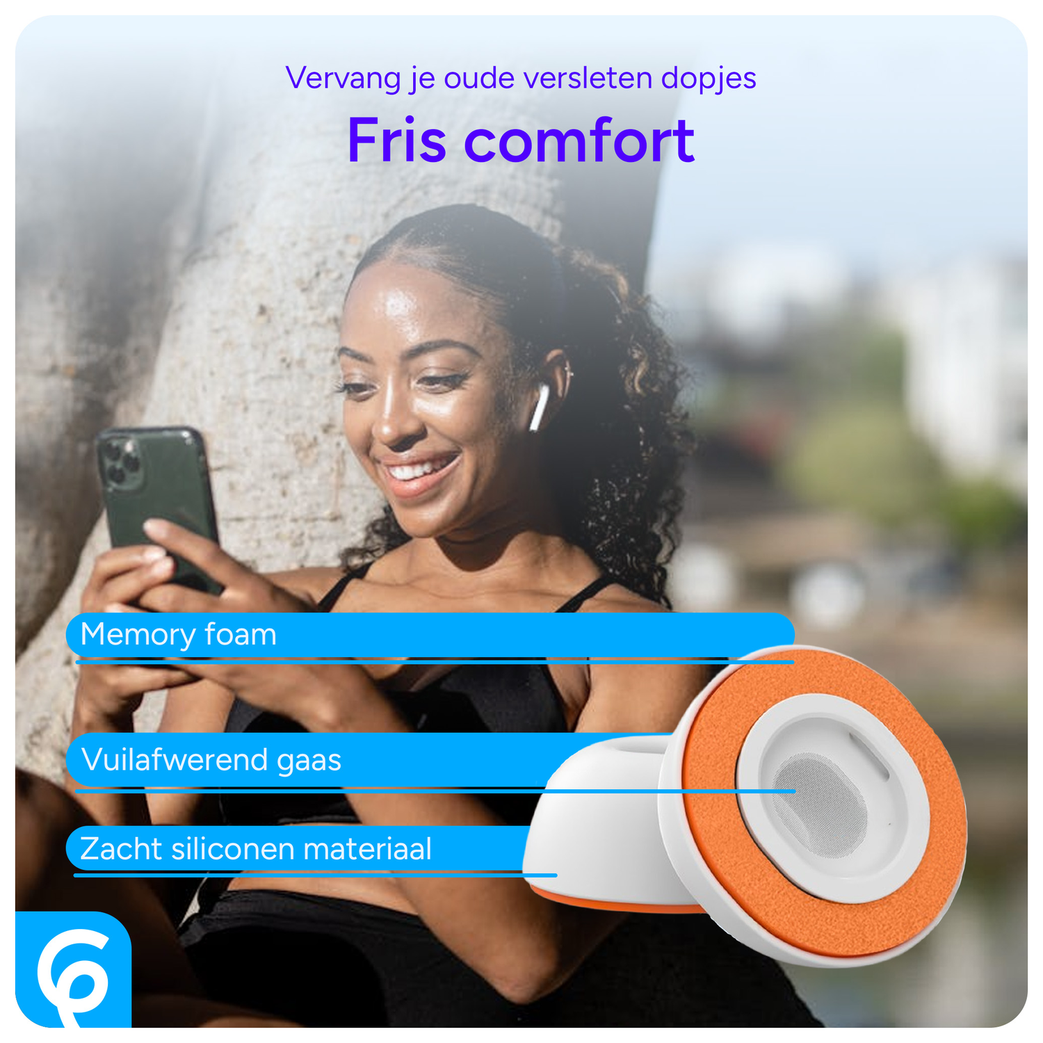 SBG 3 Pack AirPods Pro 1e & 2e Generatie Siliconen Memory Foam Dopjes S / M / L afbeelding 3