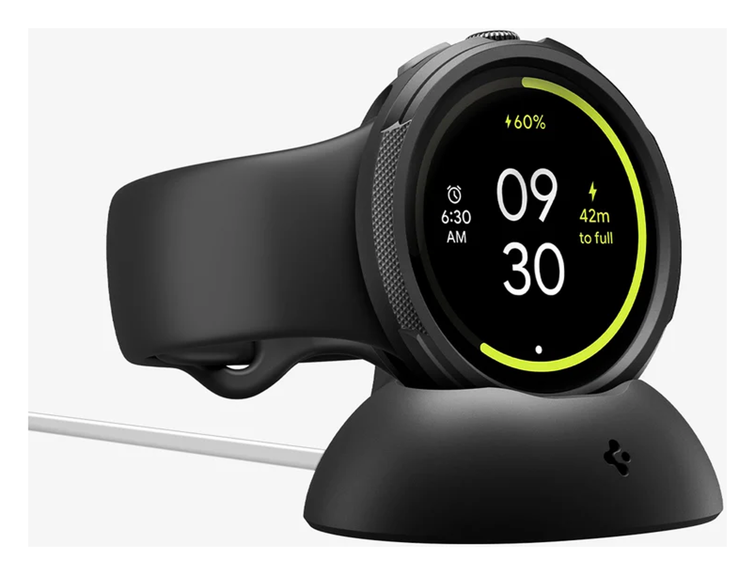 Spigen Liquid Air - Google Pixel Watch 4-45MM Hoesje - Matte Zwart afbeelding 11