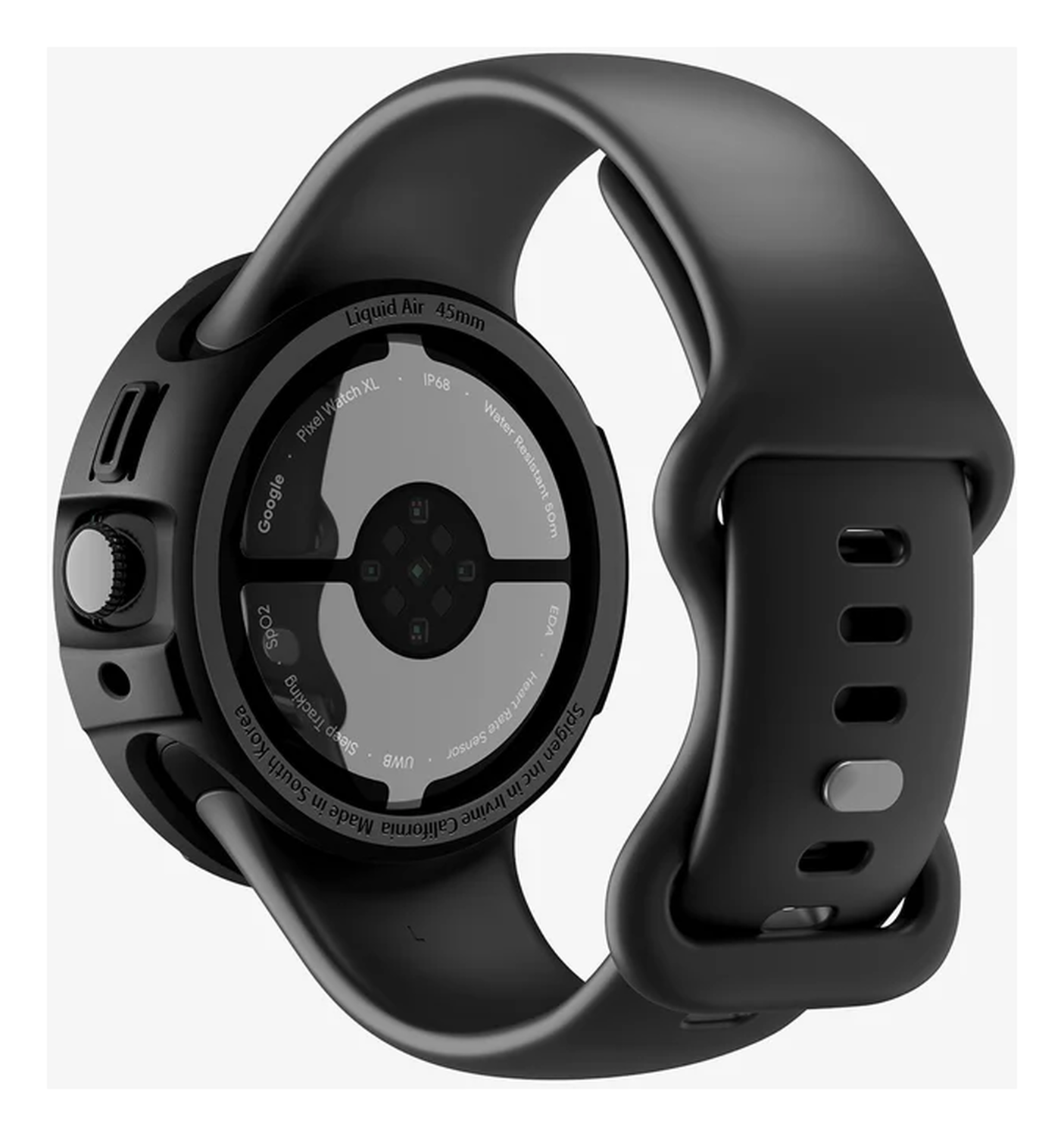 Spigen Liquid Air - Google Pixel Watch 4-45MM Hoesje - Matte Zwart afbeelding 5