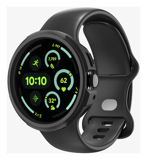 Spigen Liquid Air - Google Pixel Watch 4-45MM Hoesje - Matte Zwart afbeelding 4