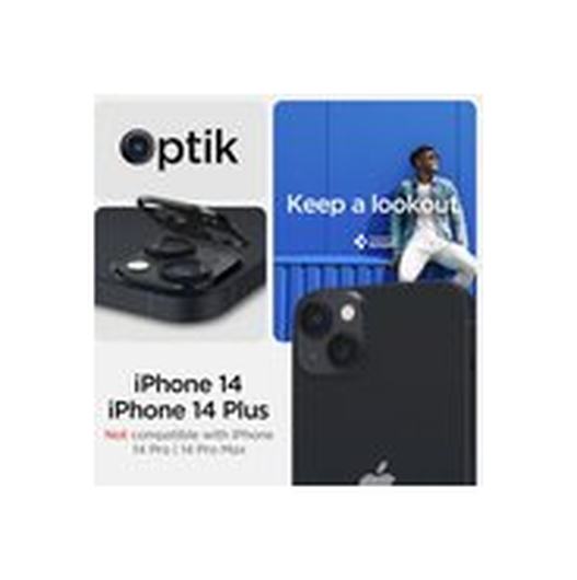 Spigen Optik Apple iPhone 14/14 Plus Camera Lens Protector Zwart 2-Pack afbeelding 5