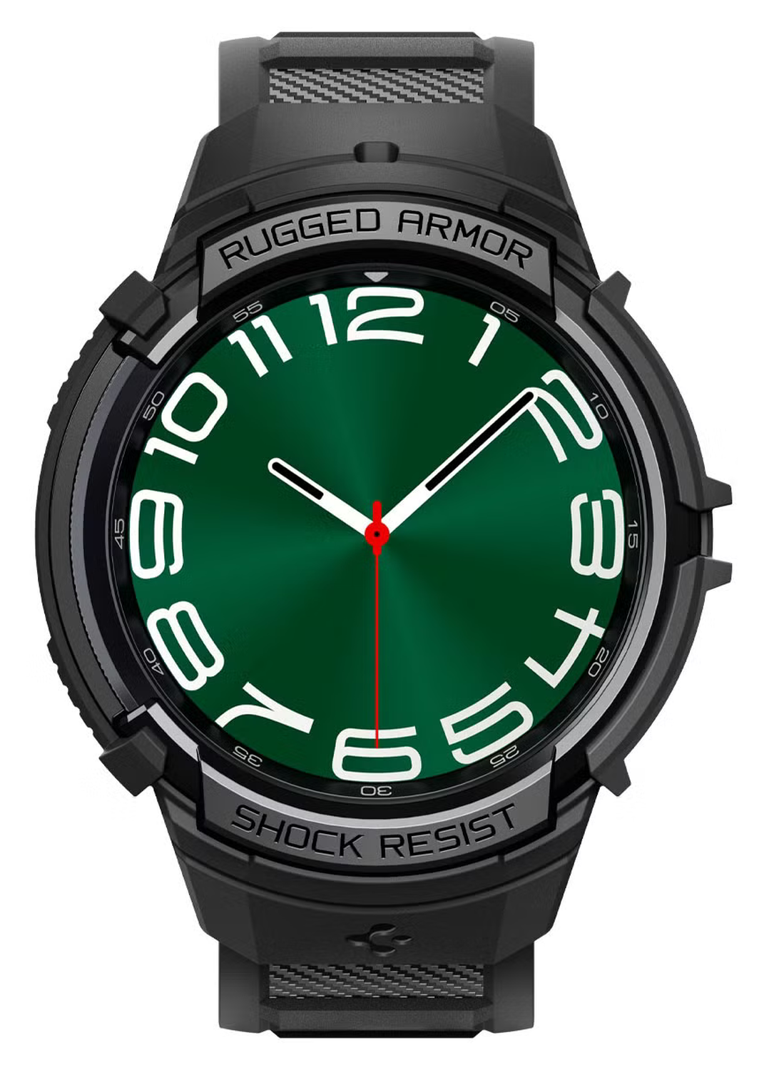 Spigen Rugged Armor - Samsung Galaxy Watch 6 Classic Hoesje Bumper Case - Zwart afbeelding 11