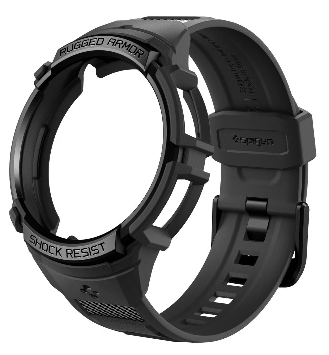 Spigen Rugged Armor - Samsung Galaxy Watch 6 Classic Hoesje Bumper Case - Zwart afbeelding 14