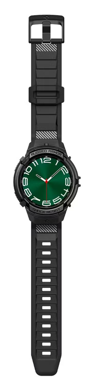 Spigen Rugged Armor - Samsung Galaxy Watch 6 Classic Hoesje Bumper Case - Zwart afbeelding 15