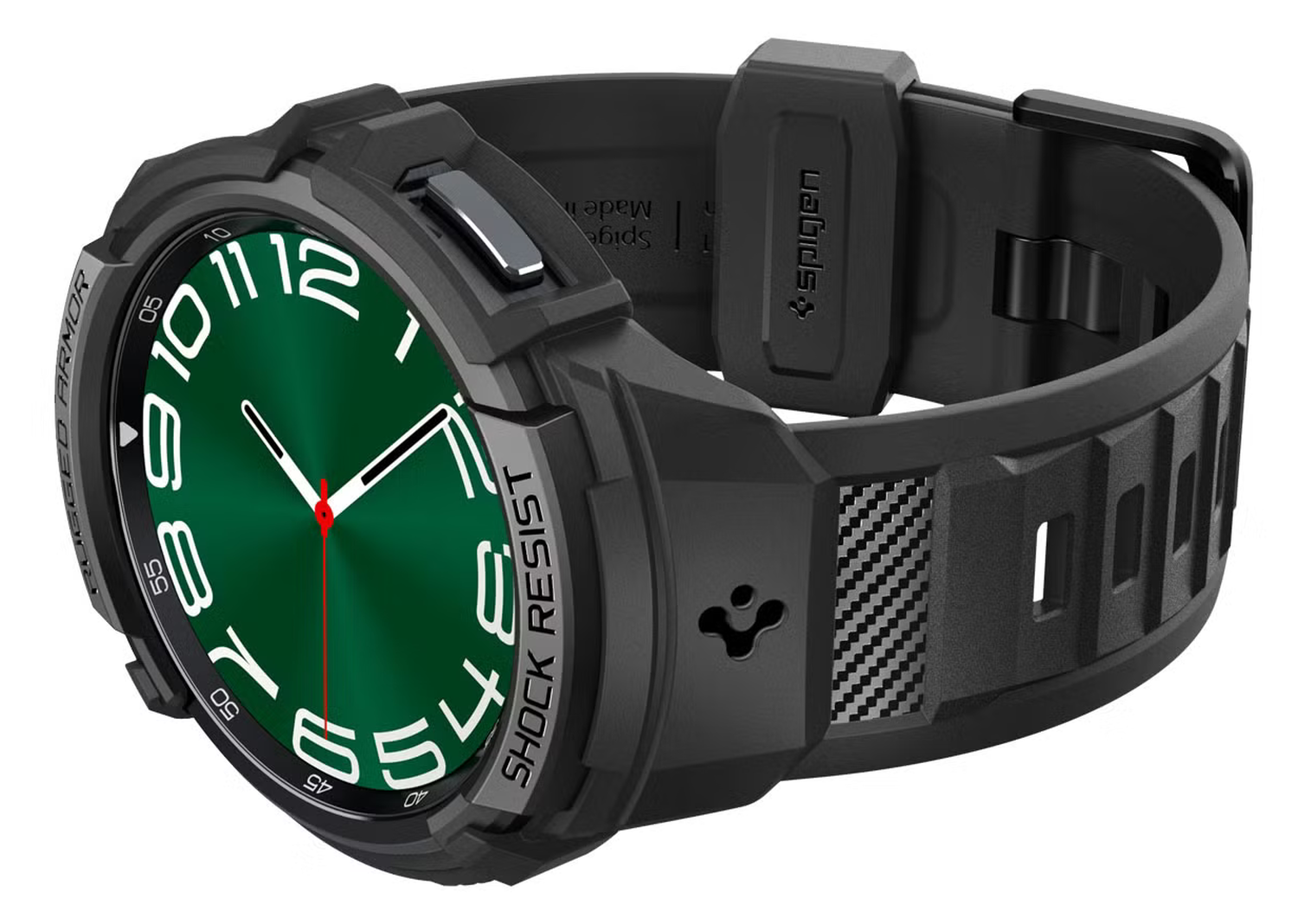 Spigen Rugged Armor - Samsung Galaxy Watch 6 Classic Hoesje Bumper Case - Zwart afbeelding 16