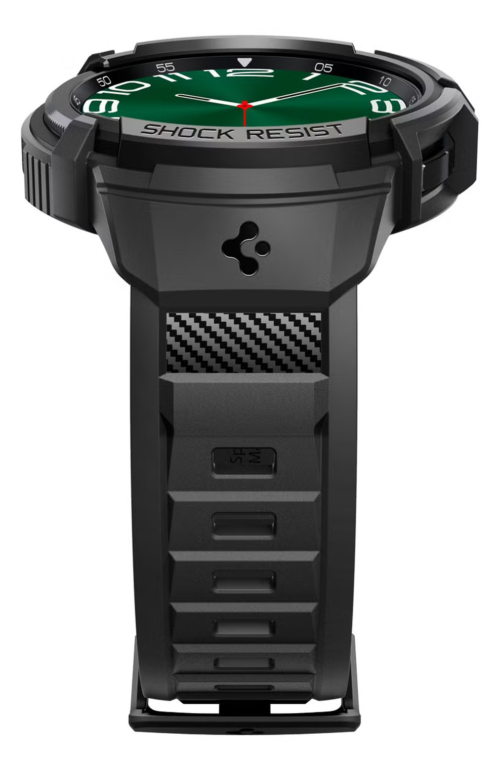 Spigen Rugged Armor - Samsung Galaxy Watch 6 Classic Hoesje Bumper Case - Zwart afbeelding 17