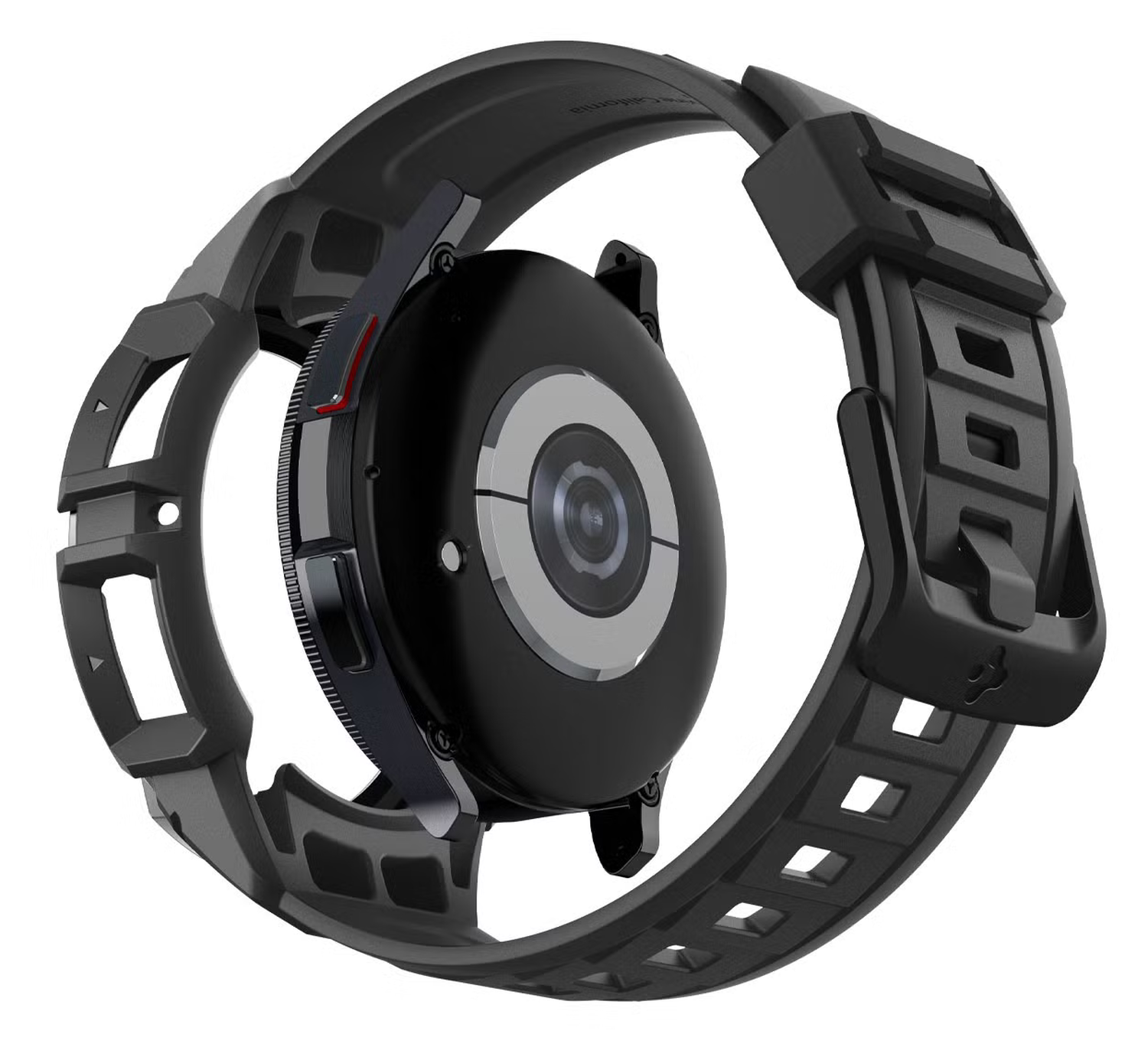 Spigen Rugged Armor - Samsung Galaxy Watch 6 Classic Hoesje Bumper Case - Zwart afbeelding 2