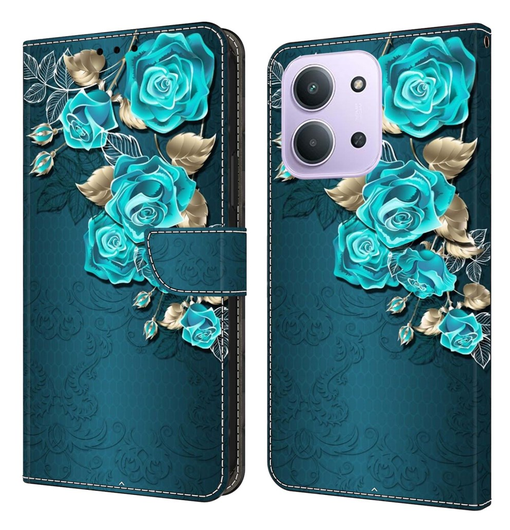 Xiaomi Redmi 15C Hoesje Portemonnee Book Case Roos Print afbeelding 1