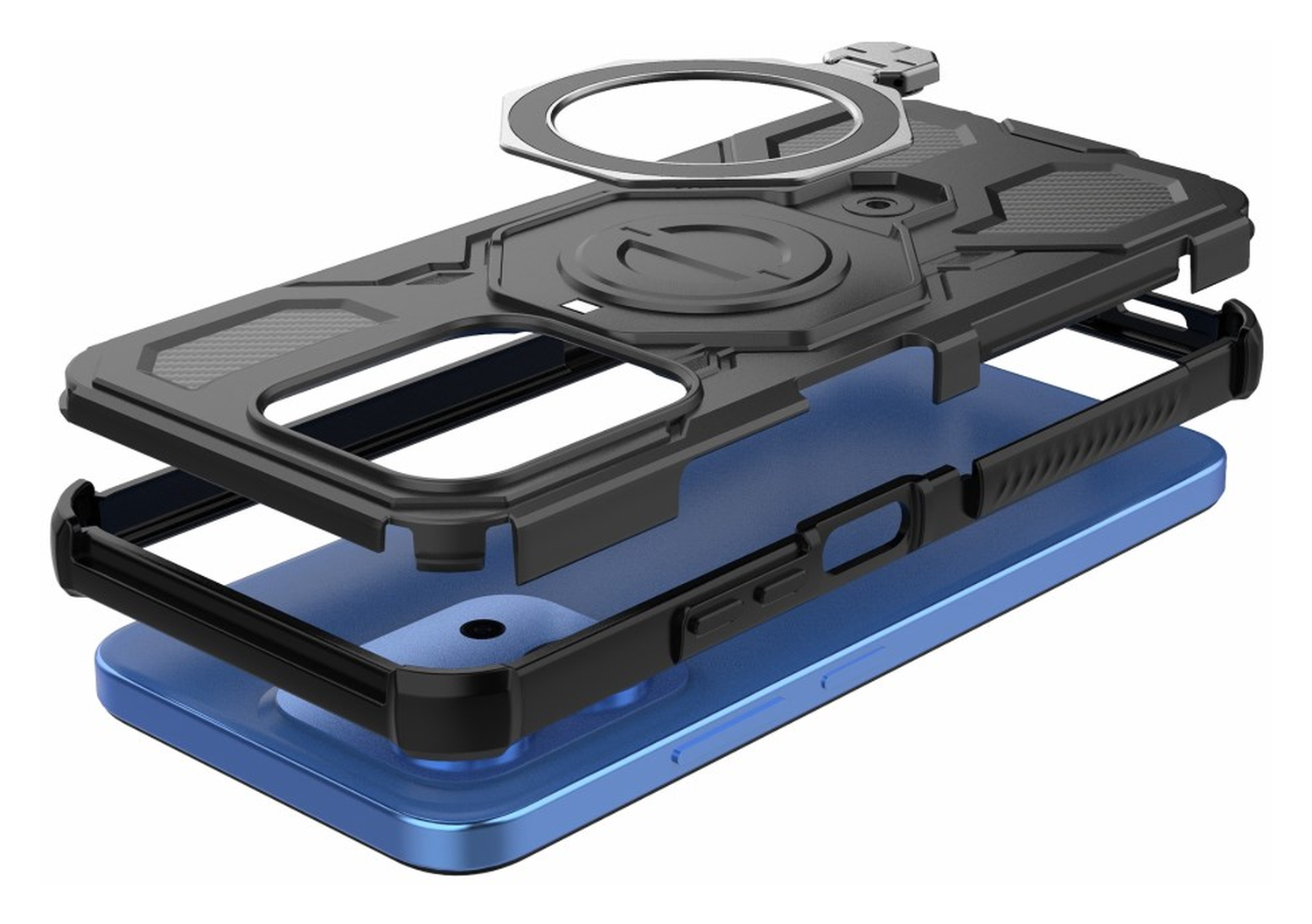 Xiaomi Redmi 15C Hoesje MagSafe 360° Standaard Zwart afbeelding 7