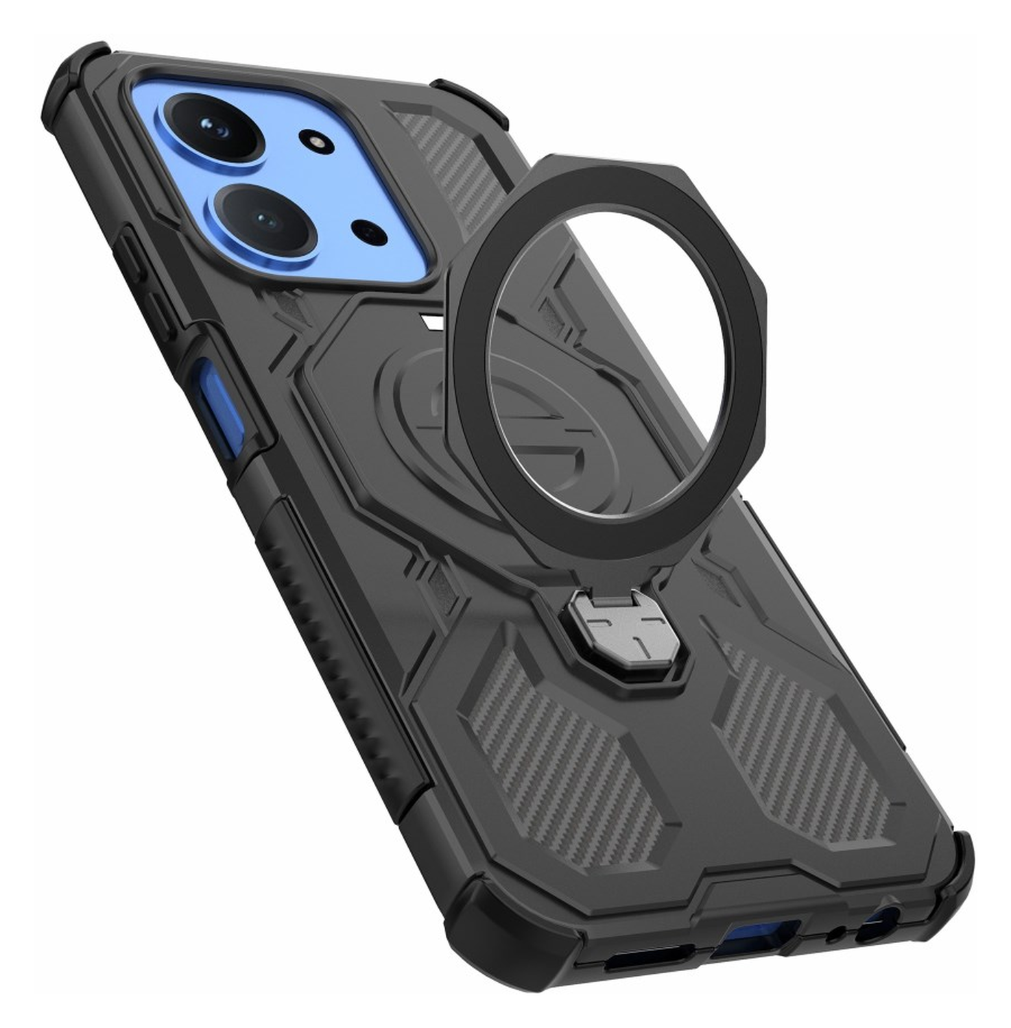 Xiaomi Redmi 15C Hoesje MagSafe 360° Standaard Zwart afbeelding 8