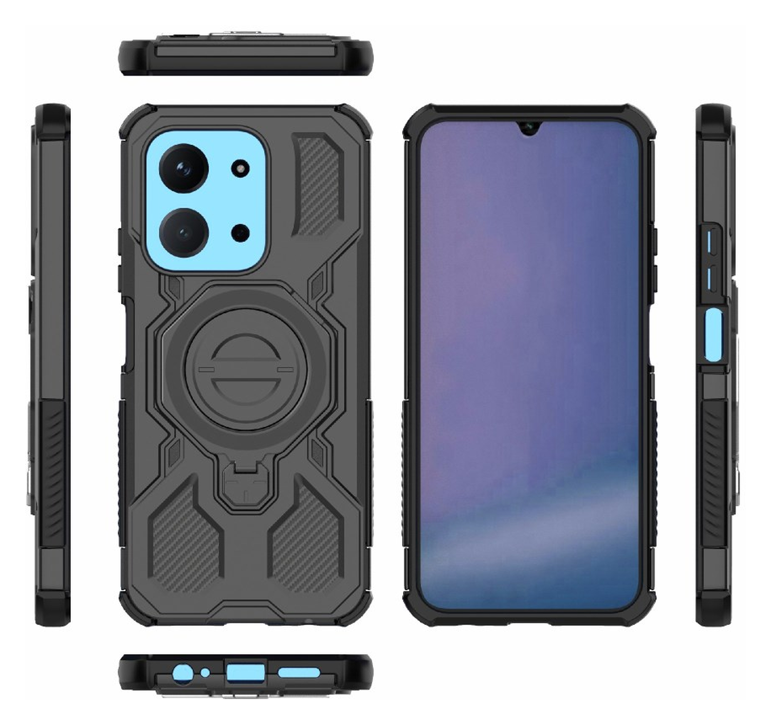 Xiaomi Redmi 15C Hoesje MagSafe 360° Standaard Zwart afbeelding 10