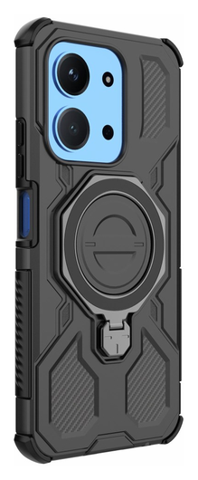 Xiaomi Redmi 15C Hoesje MagSafe 360° Standaard Zwart afbeelding 4