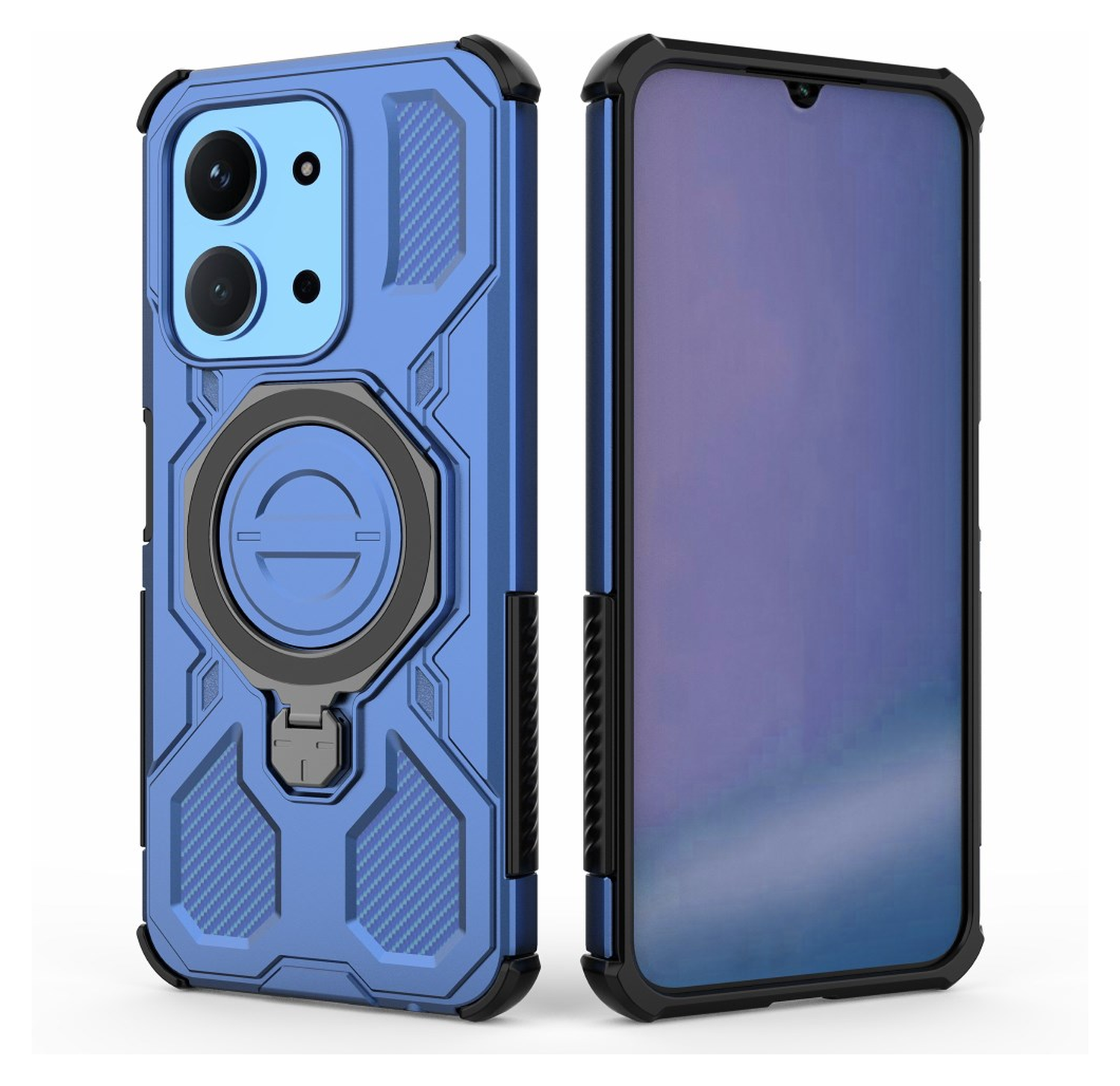 Xiaomi Redmi 15C Hoesje MagSafe 360° Standaard Blauw afbeelding 2