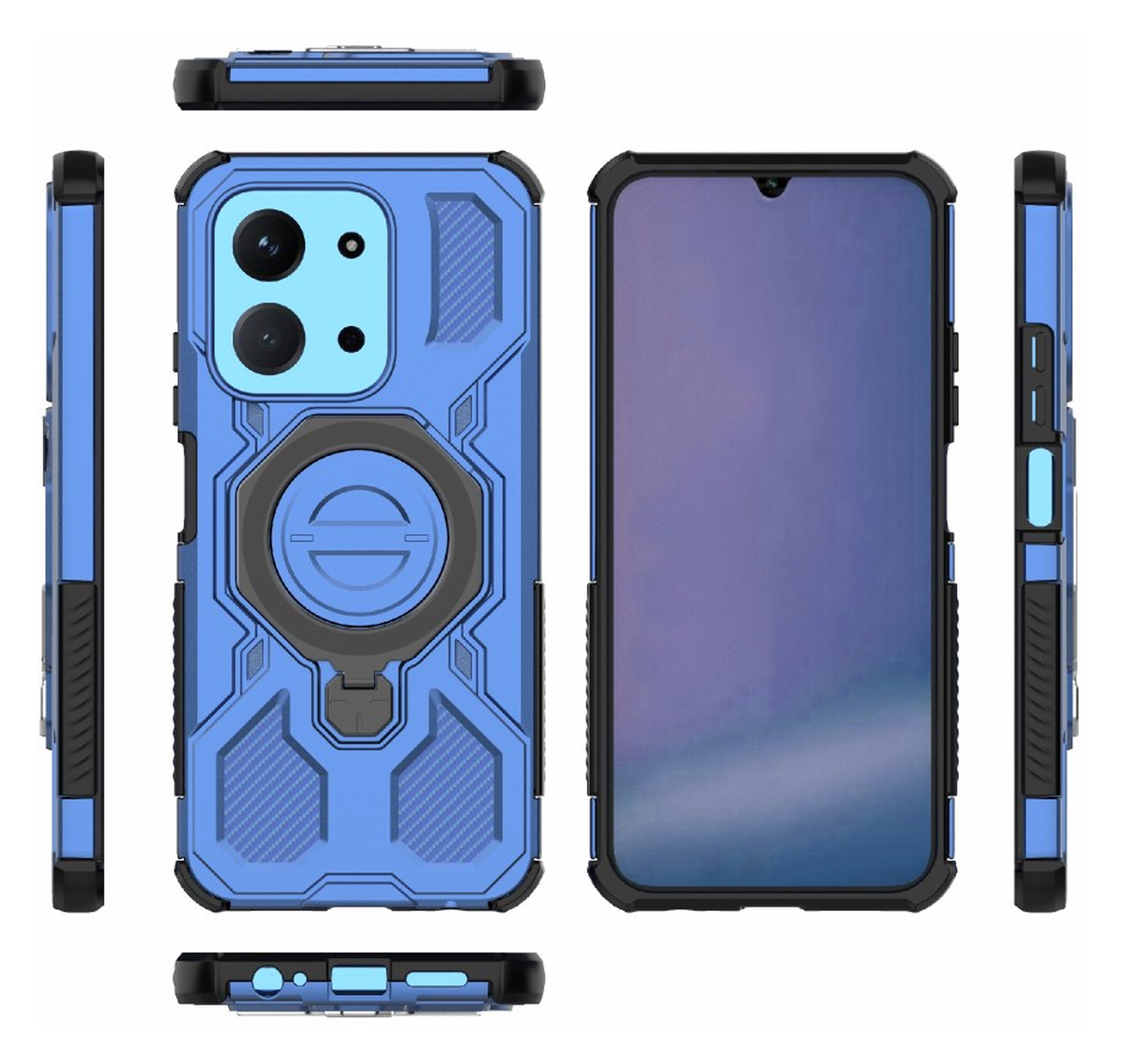 Xiaomi Redmi 15C Hoesje MagSafe 360° Standaard Blauw afbeelding 10