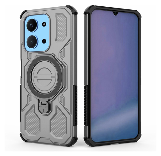 Xiaomi Redmi 15C Hoesje MagSafe 360° Standaard Grijs afbeelding 2