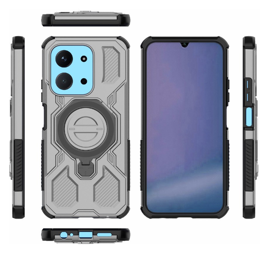 Xiaomi Redmi 15C Hoesje MagSafe 360° Standaard Grijs afbeelding 10