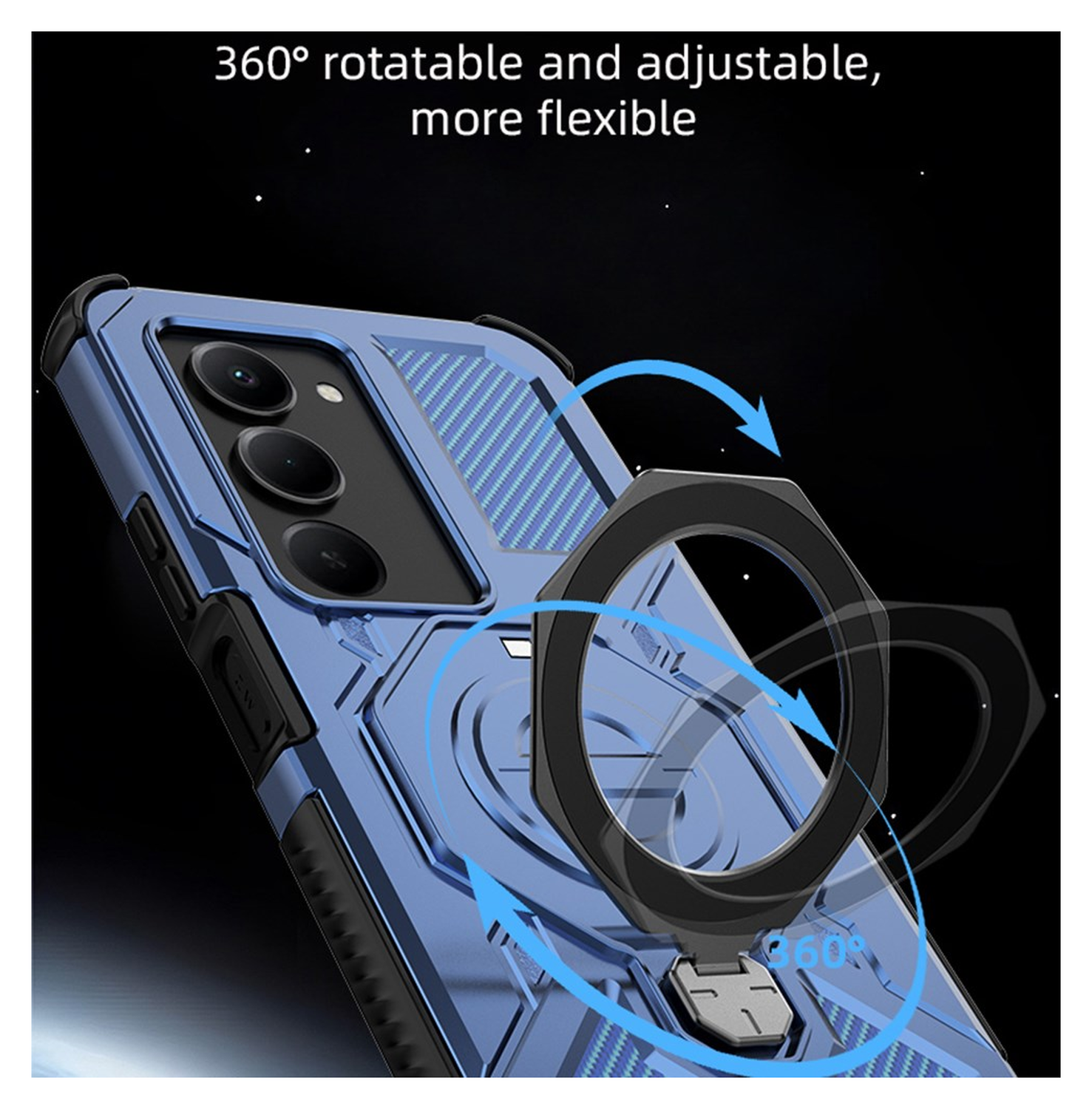 Xiaomi Redmi 15 5G Hoesje MagSafe 360° Standaard Blauw afbeelding 9