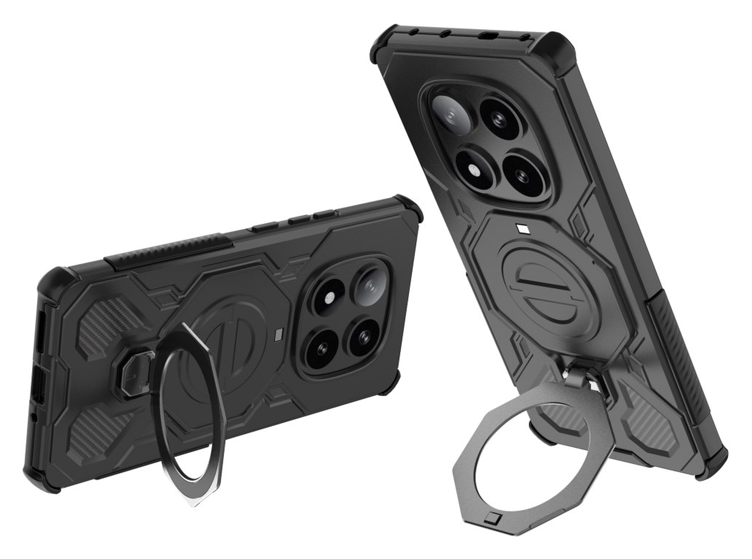 Xiaomi Redmi Note 14 Pro 5G Hoesje MagSafe 360° Standaard Zwart afbeelding 2