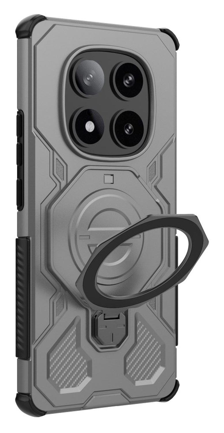 Xiaomi Redmi Note 14 Pro 5G Hoesje MagSafe 360° Standaard Grijs afbeelding 5