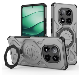 Xiaomi Redmi Note 14 Pro 5G Hoesje MagSafe 360° Standaard Grijs afbeelding