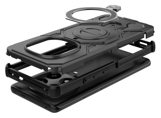 Xiaomi Redmi Note 14 Pro Plus Hoesje MagSafe 360° Standaard Zwart afbeelding 2