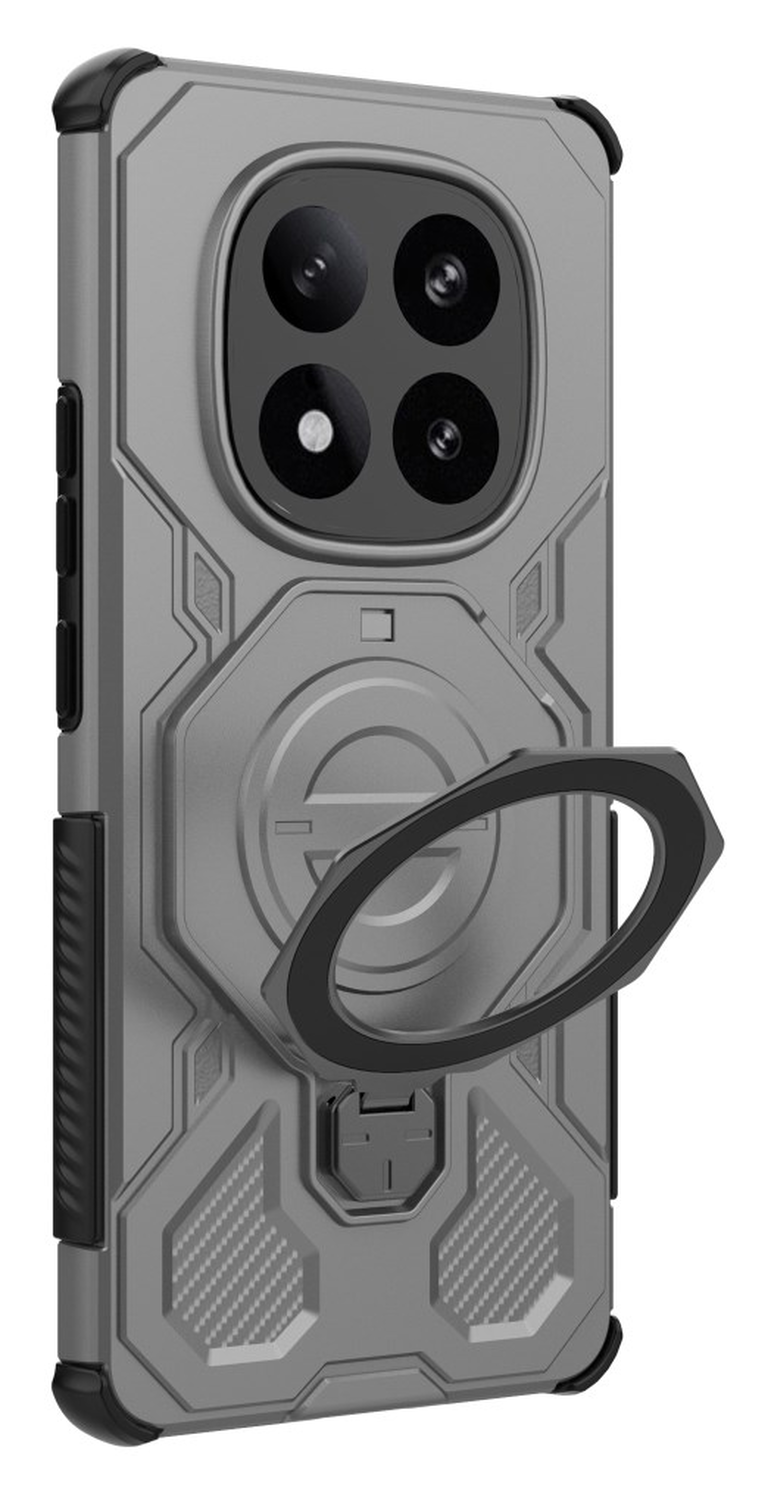 Xiaomi Redmi Note 14 Pro Plus Hoesje MagSafe 360° Standaard Grijs afbeelding 7