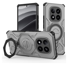 Xiaomi Redmi Note 14 Pro Plus Hoesje MagSafe 360° Standaard Grijs