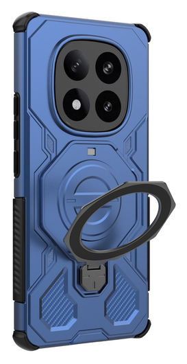 Xiaomi Redmi Note 14 Pro Plus Hoesje MagSafe 360° Standaard Blauw afbeelding 7