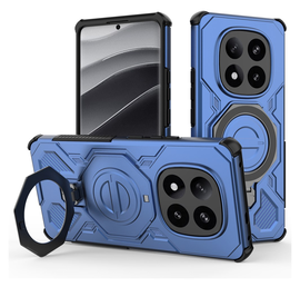 Xiaomi Redmi Note 14 Pro Plus Hoesje MagSafe 360° Standaard Blauw