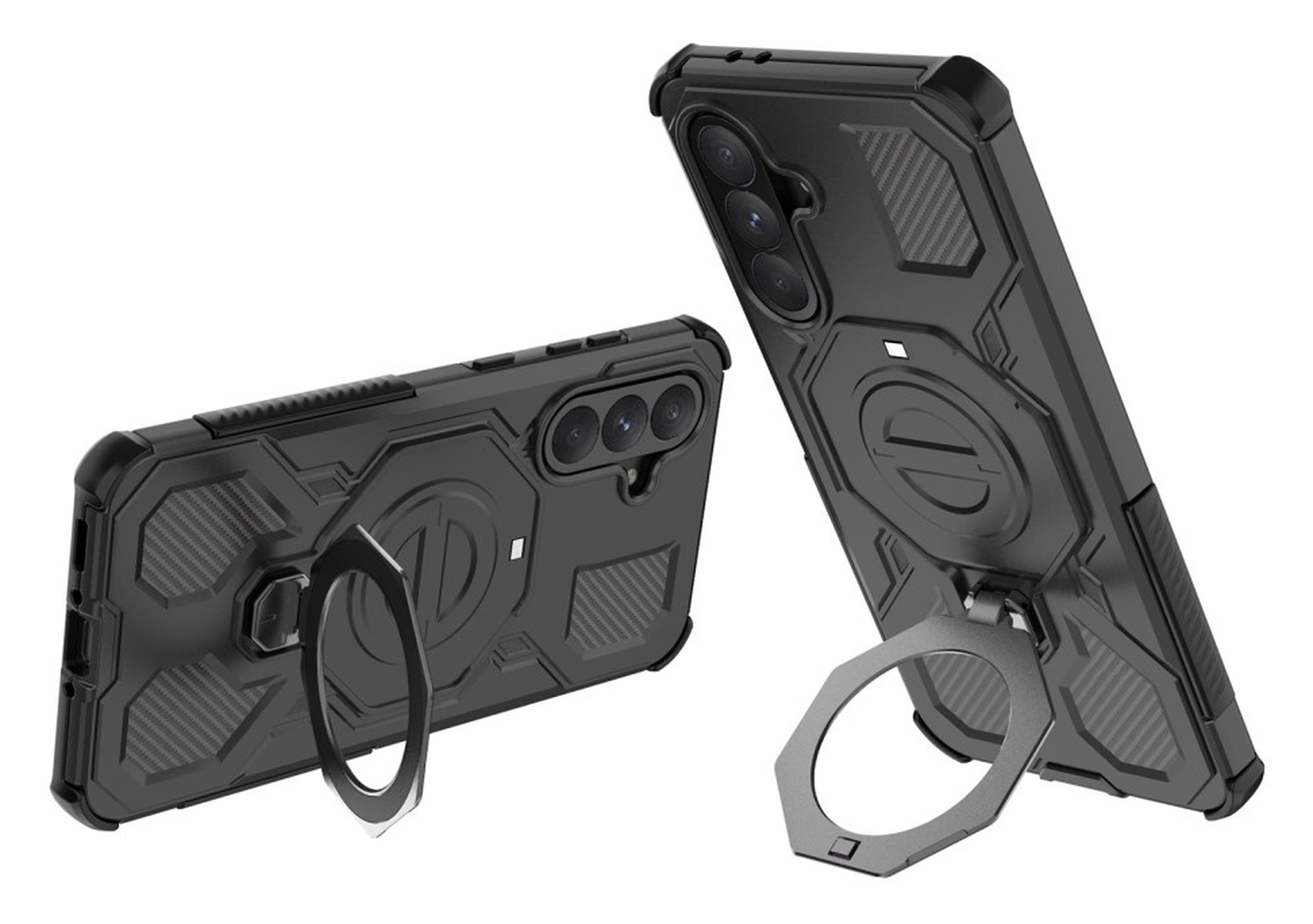 Samsung Galaxy A56 Hoesje MagSafe 360° Standaard Zwart afbeelding 2